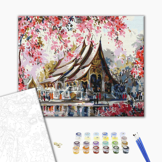 Temple thaïlandais - Peinture par numéro