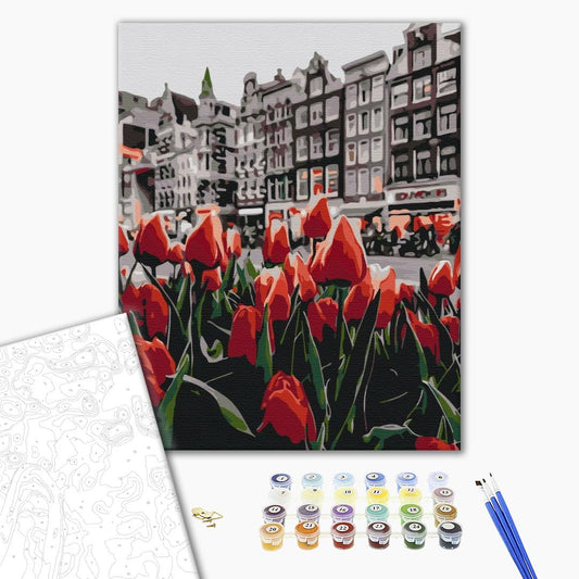 Tulipes Amsterdam - Peinture par numéro