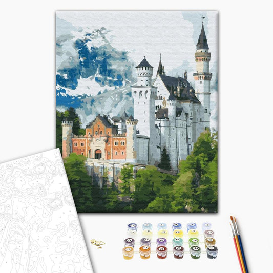 Le château de Neuschwanstein - Peinture par numéro