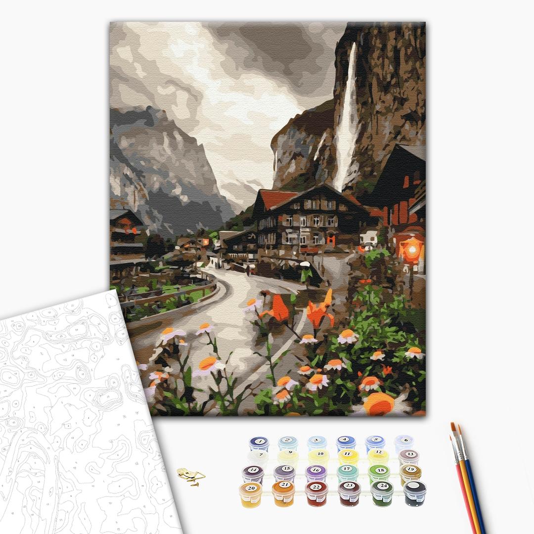 Une ville en Suisse - Peinture par numéro