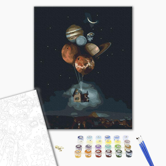 Maison dans la stratosphère - Peinture par numéro