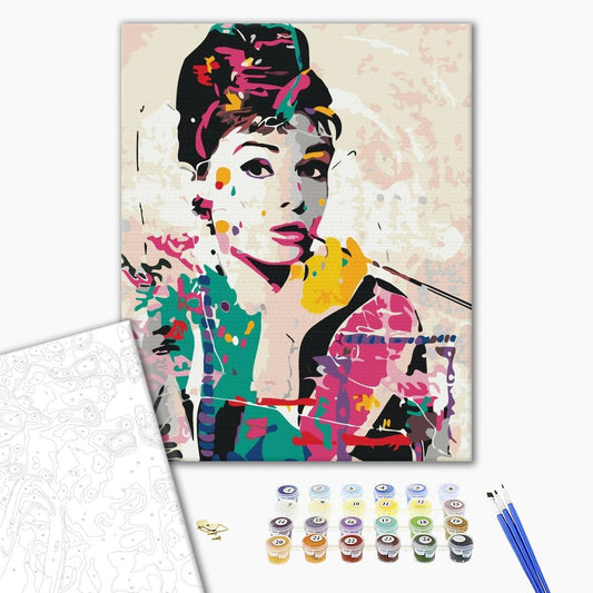 Audrey Hepburn - Peinture par numéro