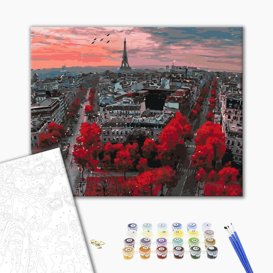 Couleurs écarlates de Paris - Peinture par numéro
