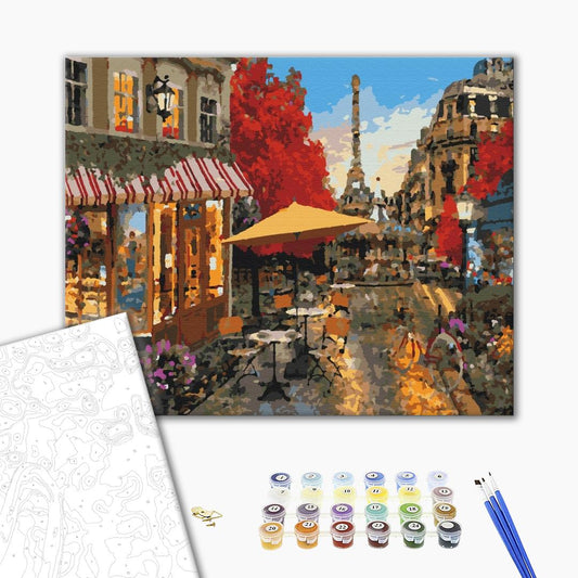 Vie de rue à Paris - Peinture par numéro