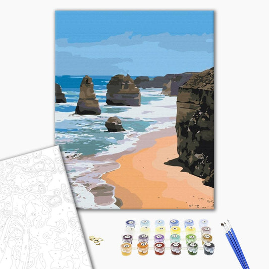 Falaises de mer - Peinture par numéro