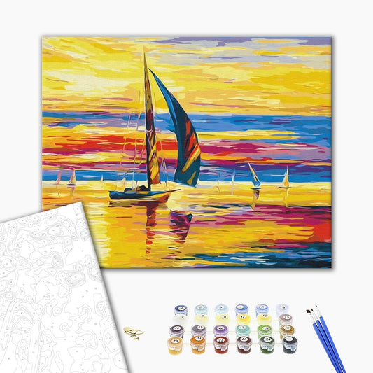 Sunrise à flot - Peinture par numéro