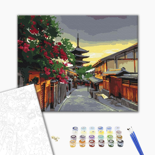 Soirée à Kyoto - Peinture par numéro