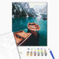 Bateaux sur un lac alpin - Peinture par numéro