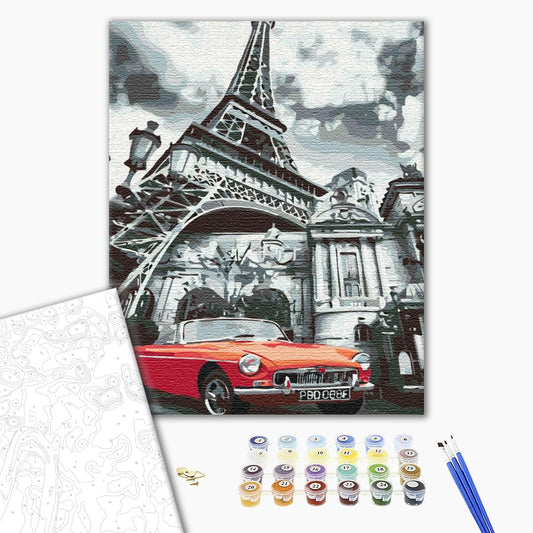 Couleur rouge de Paris - Peinture par numéro