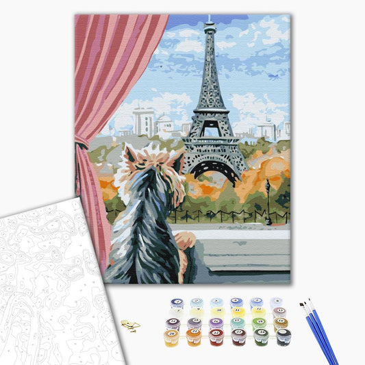 Paris de la fenêtre - Peinture par numéro