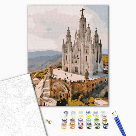 Temple du Sacré-Cœur. Barcelone - Peinture par numéro