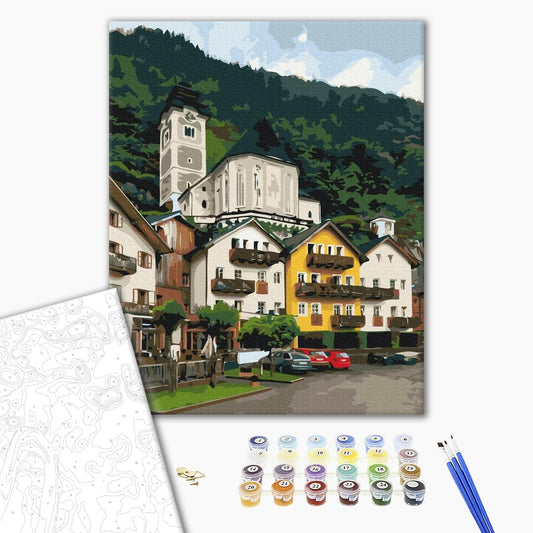 Ville de montagne - Peinture par numéro