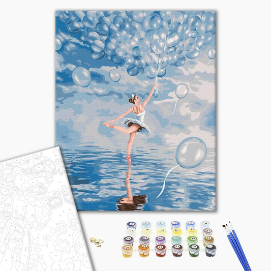 Ballerine bleue - Peinture par numéro