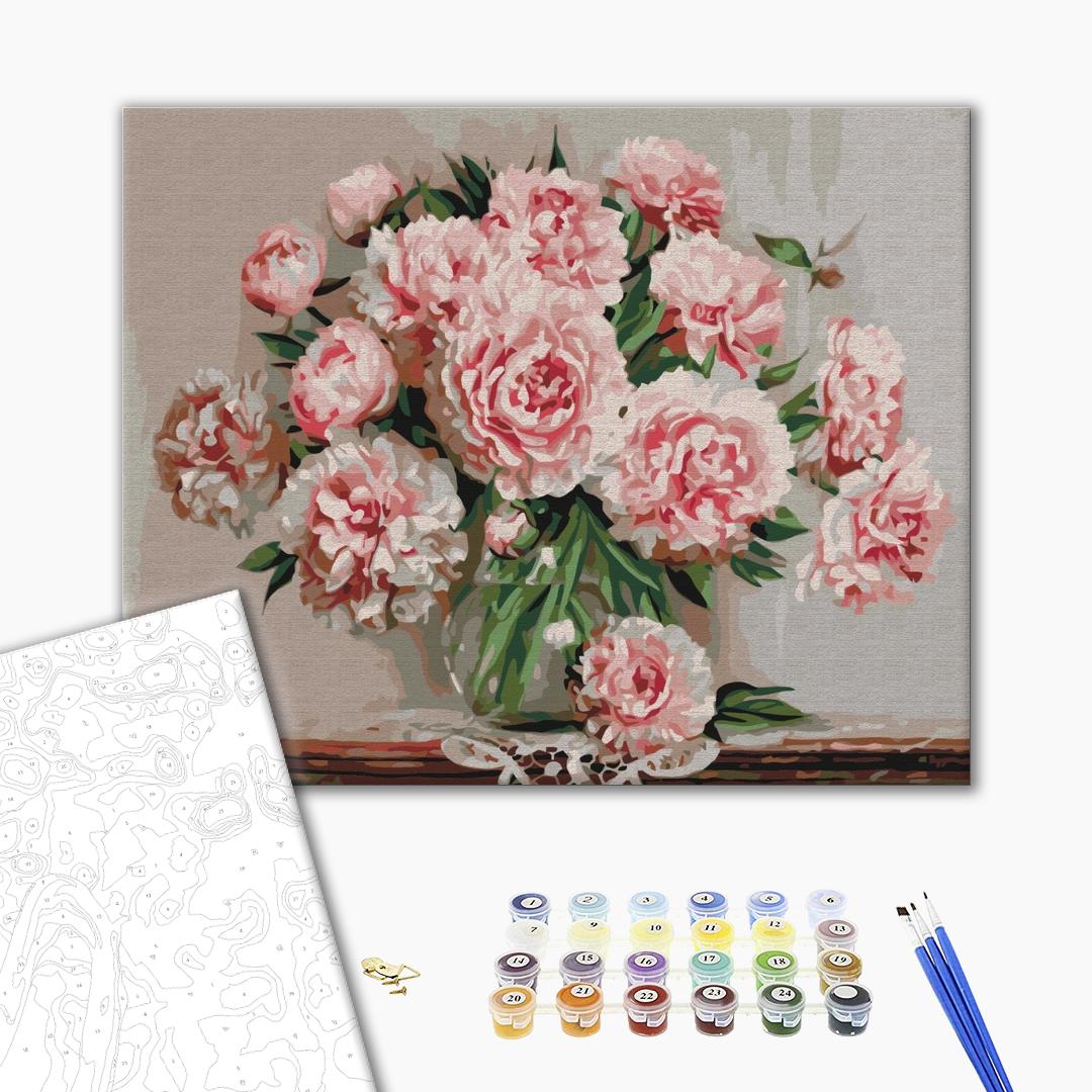 Pivoines de jardin - Peinture par numéro