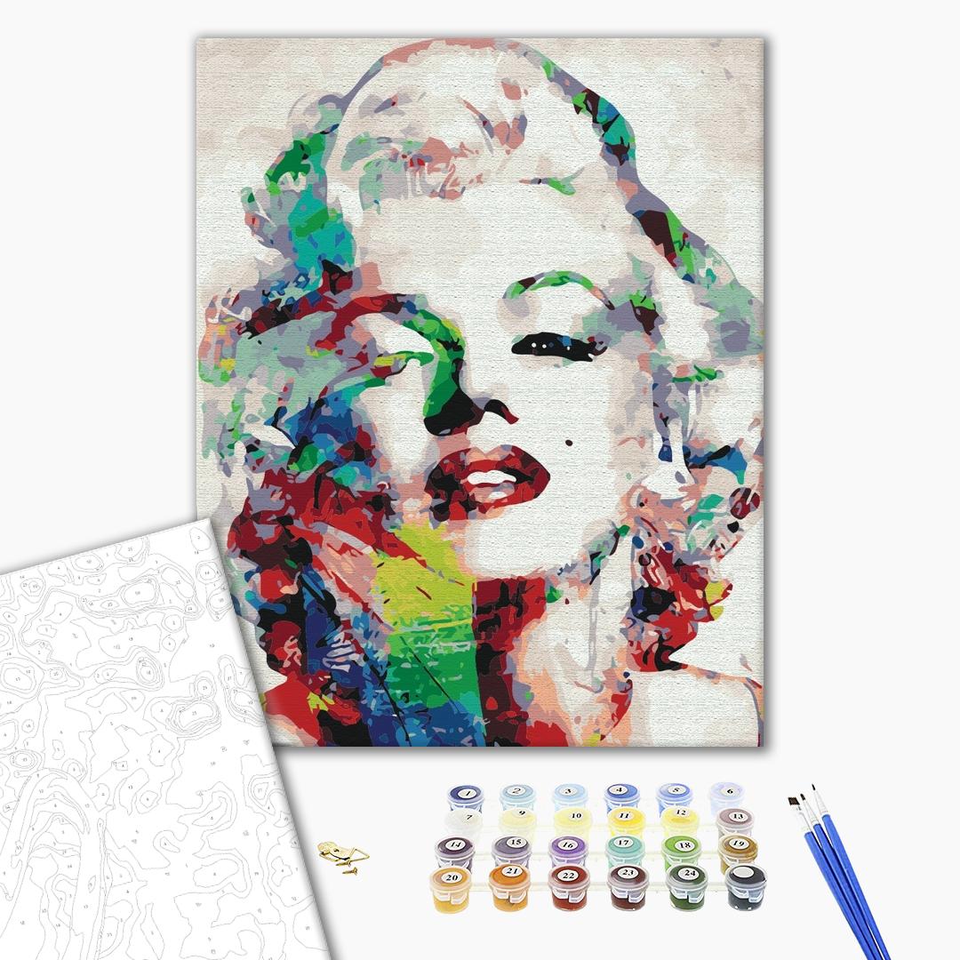 Merlin monroe coloré - Peinture par numéro