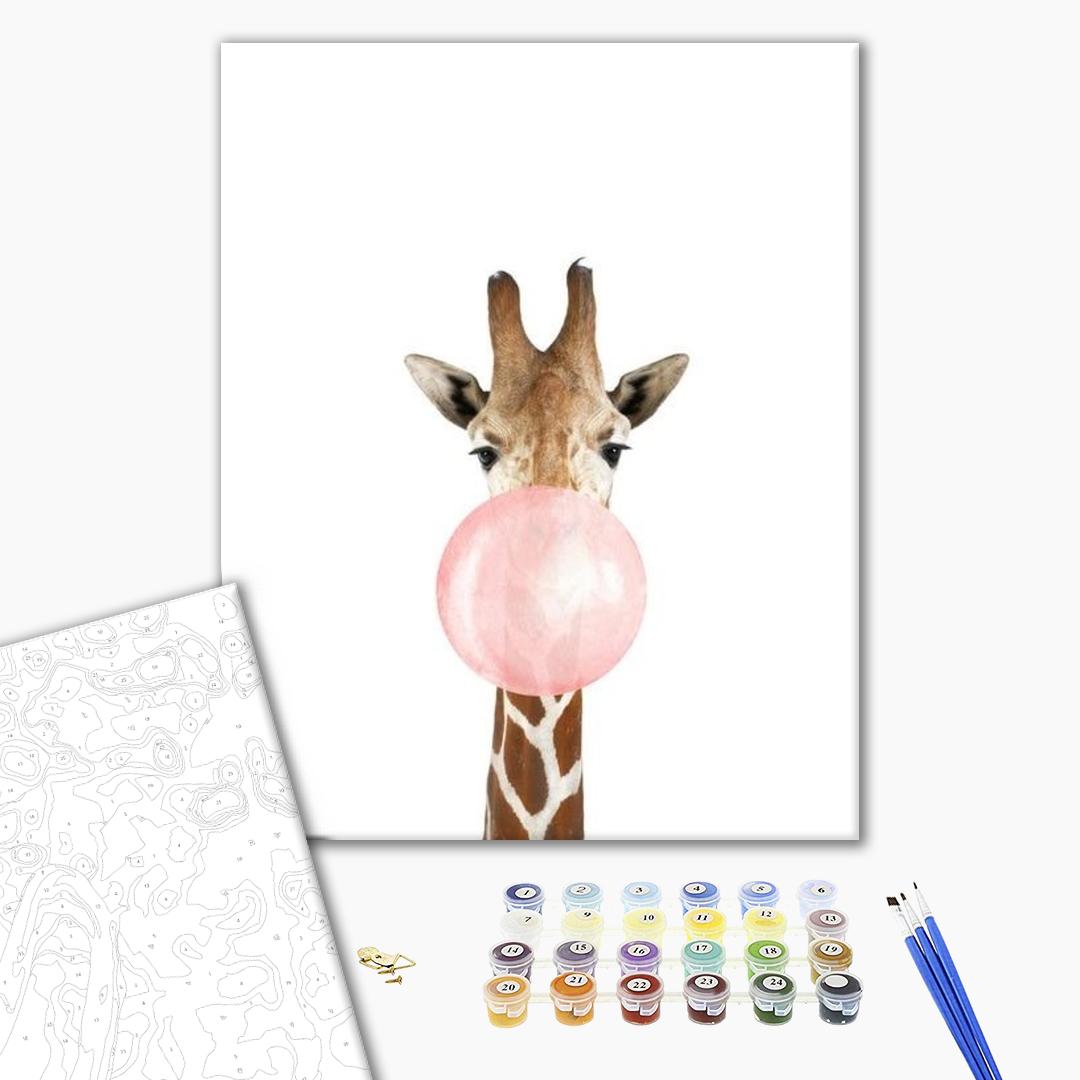 Girafe hubba-bubba - Peinture par numéro