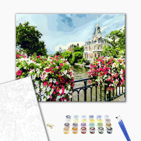 Ville d'Amsterdam - Peinture par numéro