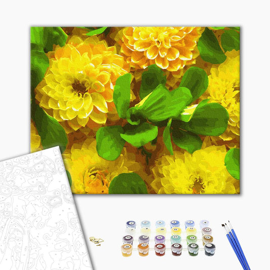 Pivoines brillantes - Peinture par numéro