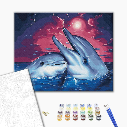 dauphins - Peinture par numéro