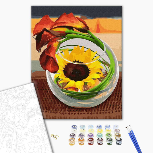 Ikebana de fleur - Peinture par numéro