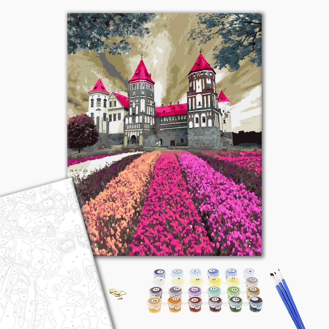 Château en fleurs - Peinture par numéro