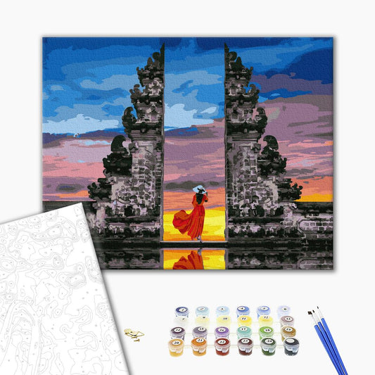 Voyageur à Bali - Peinture par numéro