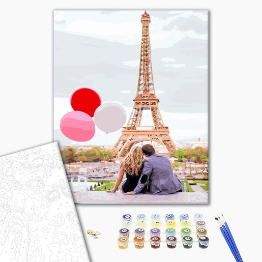 L'amour à Paris - Peinture par numéro