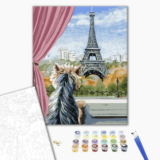 Paris de la fenêtre - Peinture par numéro