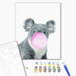 Koala avec bubble-gum - Peinture par numéro