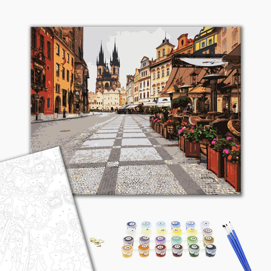 Rues de Prague - Peinture par numéro
