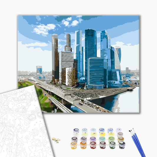 Grattes ciels - Peinture par numéro