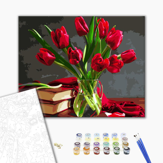 Bouquet de tulipes - Peinture par numéro