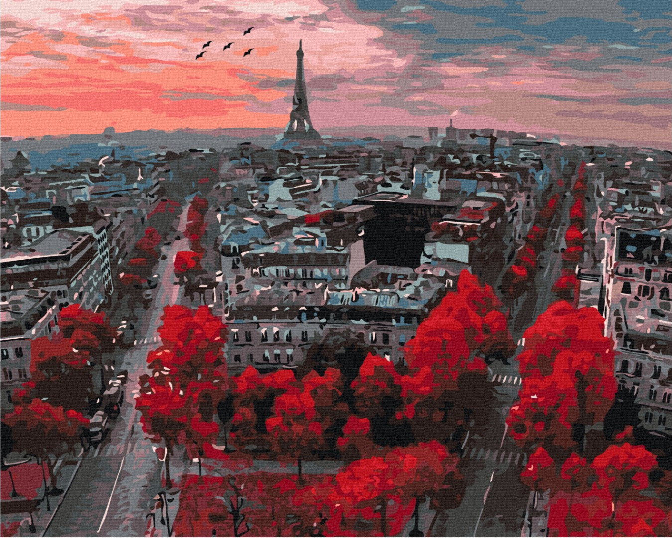 Couleurs écarlates de Paris - Peinture par numéro