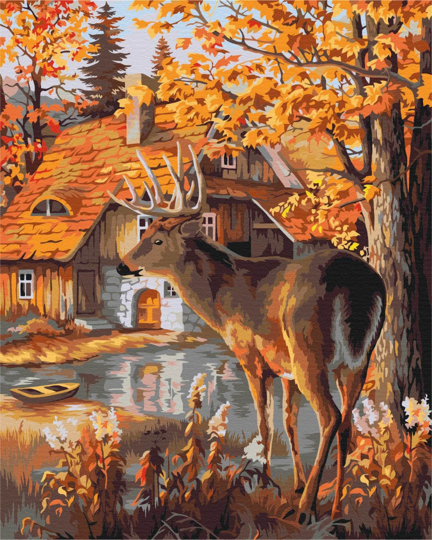 Cerf de l'âge d'or - Peinture par numéro