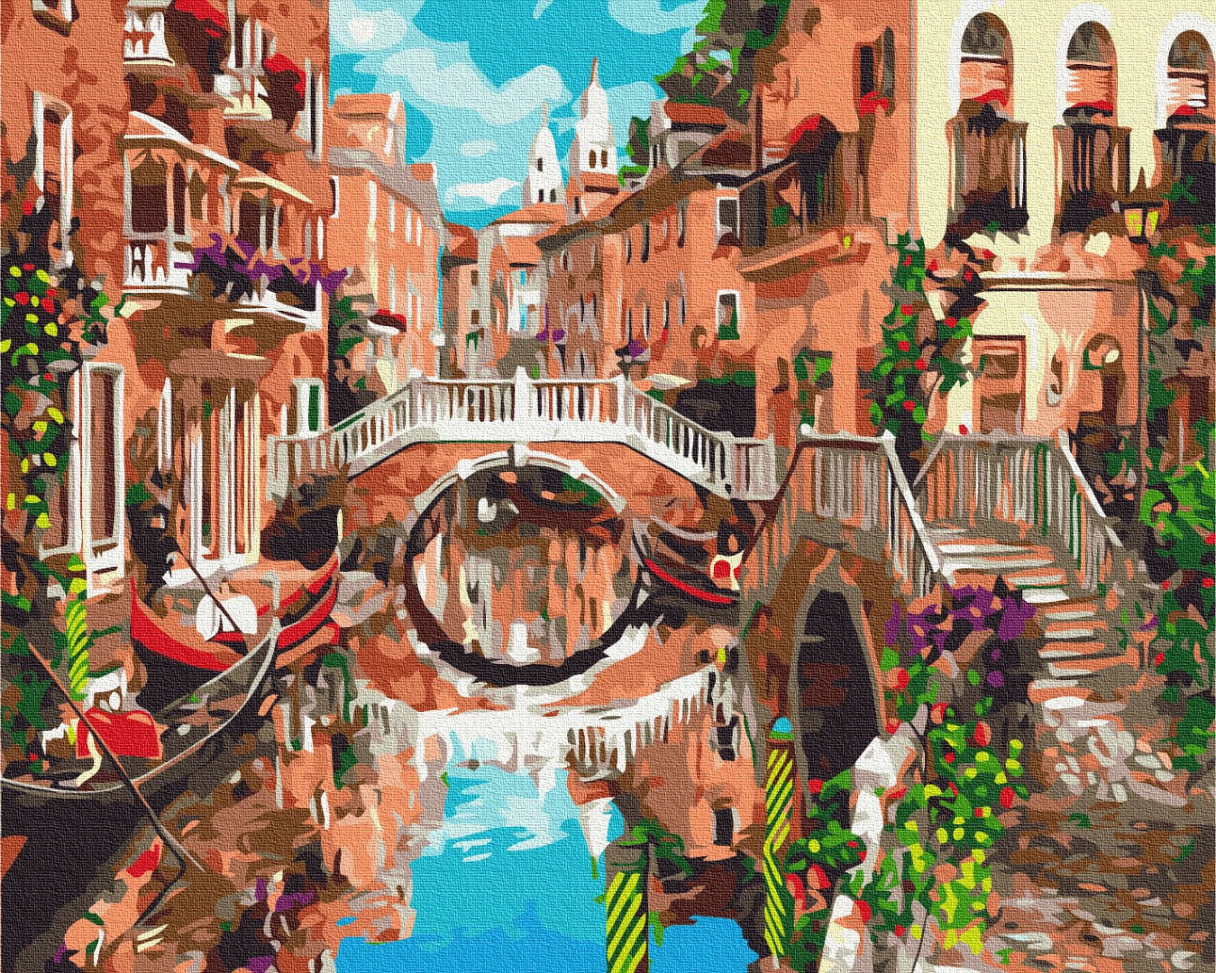 Pont sur le canal - Peinture par numéro