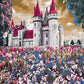 Château dans les fleurs sauvages - Peinture par numéro