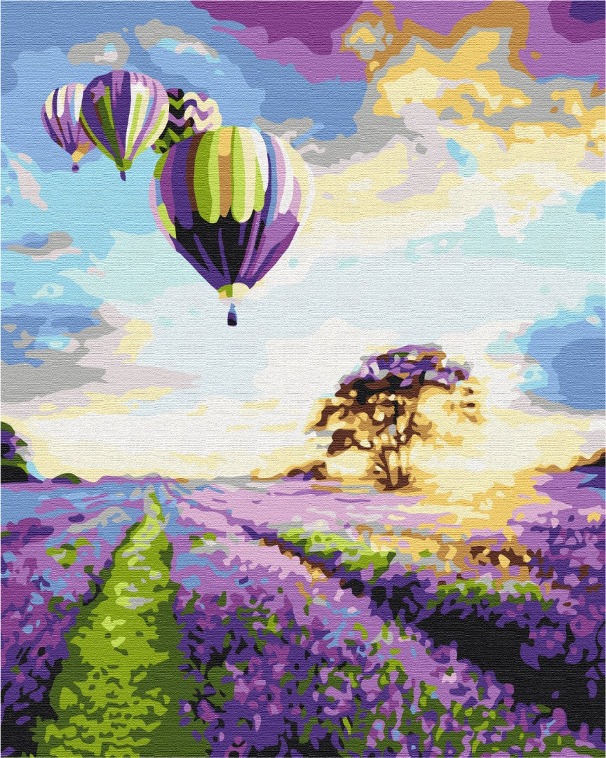 Voler sur le champ de lavande - Peinture par numéro
