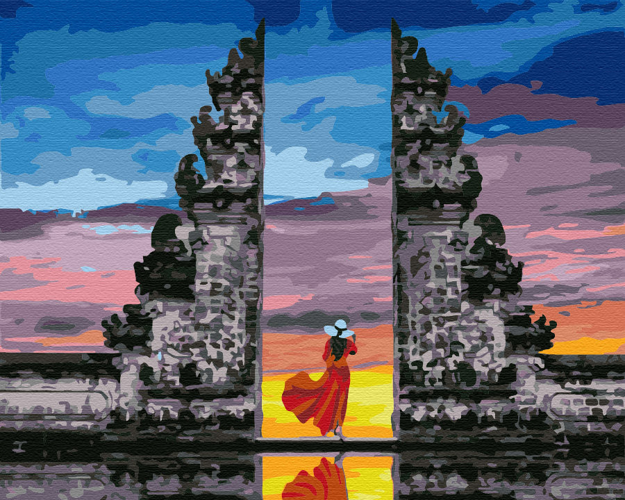 Voyageur à Bali - Peinture par numéro
