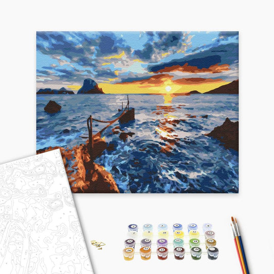 Au coucher du soleil - Peinture par numéro - Peinture Souvenir