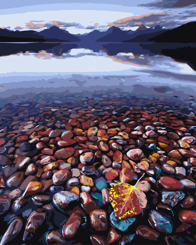 Côte rocheuse - Peinture par numéro
