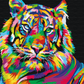 Tiger Pop Art - Peinture par numéro