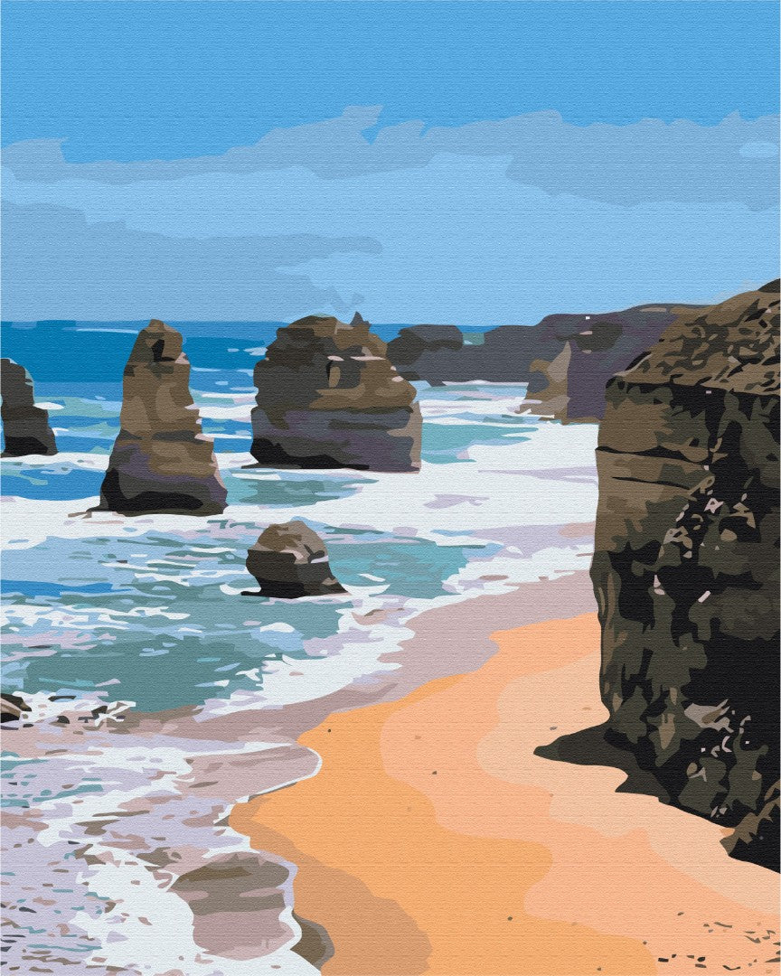 Falaises de mer - Peinture par numéro