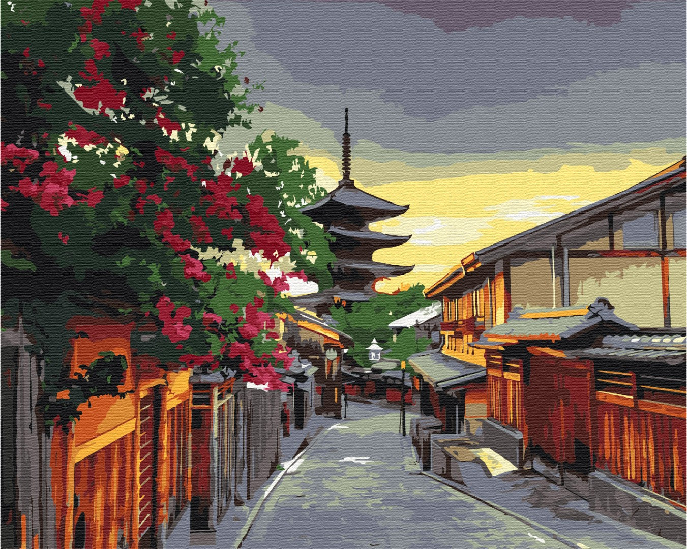 Soirée à Kyoto - Peinture par numéro