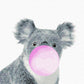 Koala avec bubble-gum - Peinture par numéro