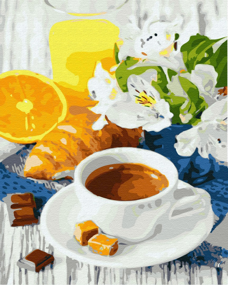 Café d'agrumes - Peinture par numéro