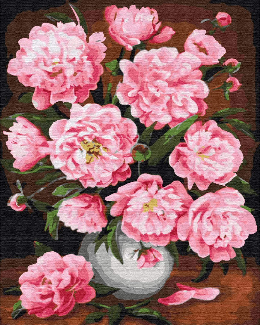 Pivoines fleuries - Peinture par numéro