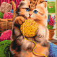 Chaton avec une balle - Peinture par numéro