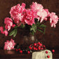 Pivoines et cerises - Peinture par numéro