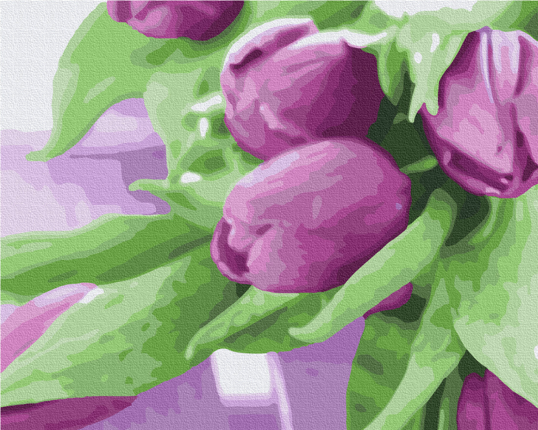 Tulipes sur la table - Peinture par numéro