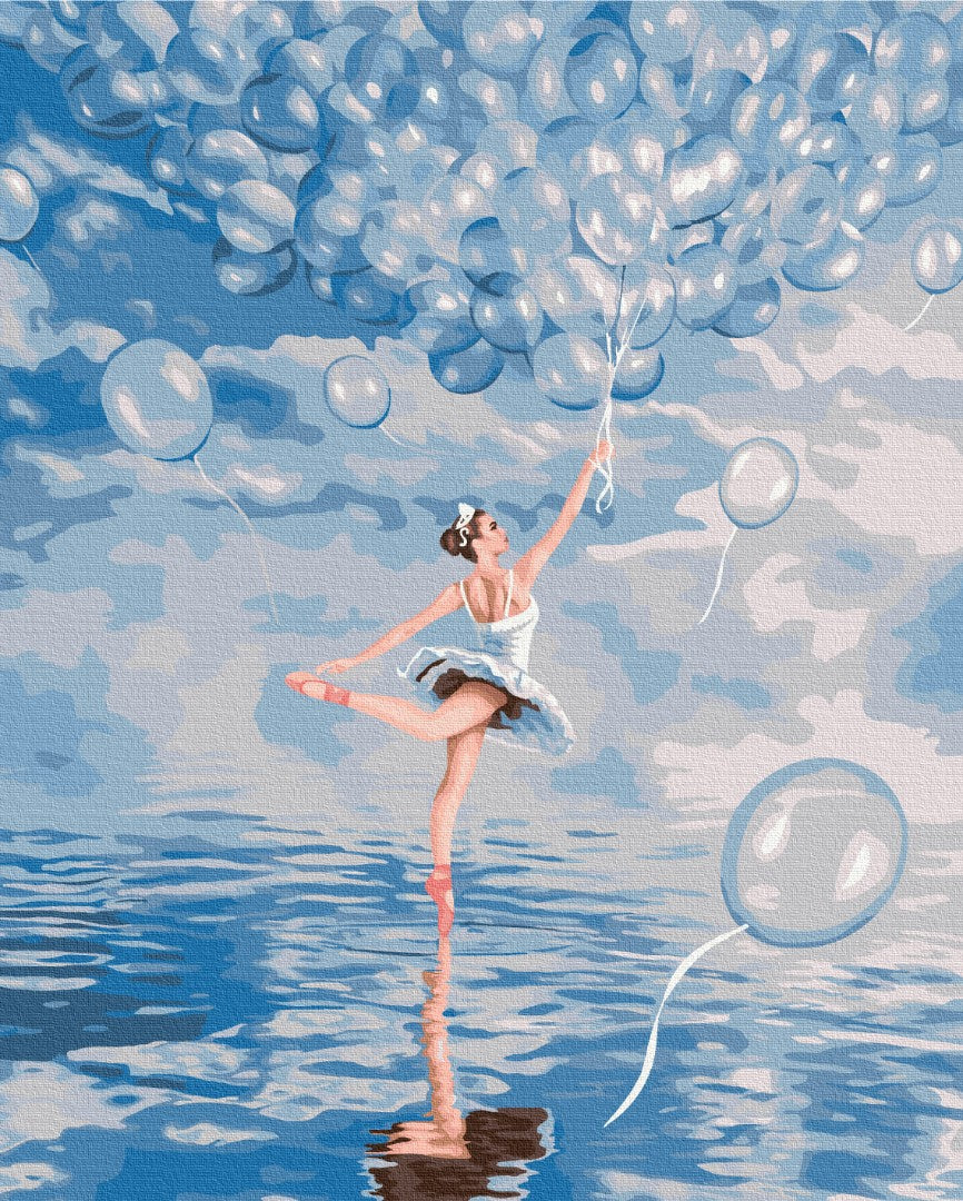 Ballerine bleue - Peinture par numéro